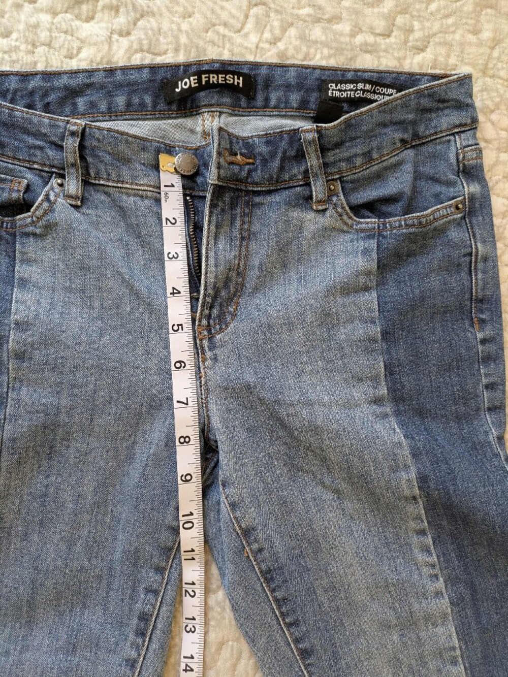2/$10 Joe Fresh Light-Medium Blue Medium-Rise Skinny Jeans - Picture 15 of 15